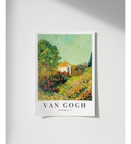 Çerçevesiz Poster Van Gogh Manzara (Çok Renkli)