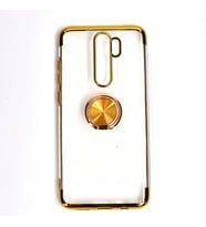 Xiaomi Redmi Note 8 Pro Kılıf Gess Kenarları Renkli Yüzük Aparat (Gold)