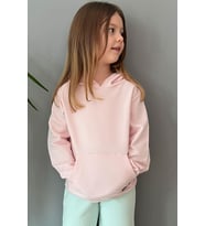 Breeze Kız Çocuk Sweatshirt Kanguru Cepli Armalı 4-8 Yaş, Pembe