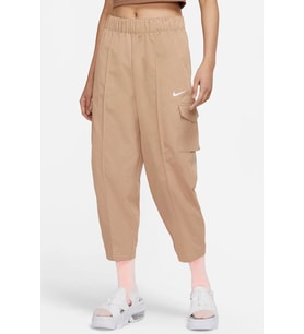 Nike Sportswear Essentials Curve Woven High Rise Pants Kadın Bol Kesim Yüksek Bel Dokuma Kargo Cepli EŞofman Altı Bej