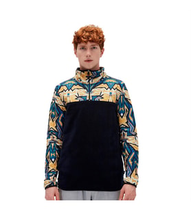 Bad Bear 210221007 Mirage Half-Zip Polar Sweatshirt Mavi