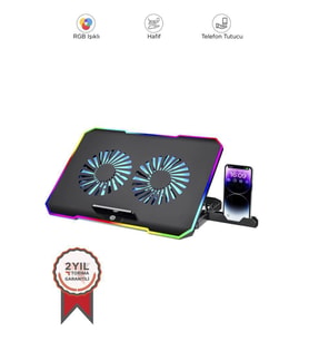 Torima CF-04 Ayarlanabilir Dizüstü Bilgisayar Rgb Soğutma Fanı Siyah