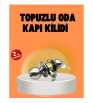 Mey İthalat® Mat Renk Topuzlu Kapı Kilidi – Giriş Tipi