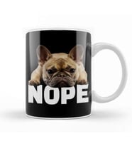 French Bulldog Nope 03 Kupa Bardak Porselen