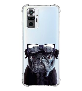 PrintiFy Xiaomi Redmi Note 10 Pro Uyumlu Köpek 3 Baskılı Şeffaf Köşe Korumalı Antişok Kılıf