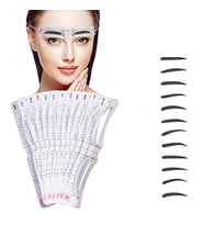 Microblading kaş şablonu 12 Farklı Çift Kaş Kalıcı Makyaj Şablon