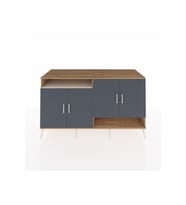 Kronos Konsol 6 Raflı 4 Kapaklı 176x59x99 Çam-Antrasit/Aytaşı