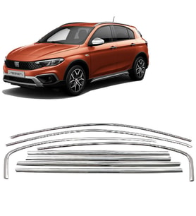 Fiat Egea Cross Cam Çıtası Komple Set Çerçevesi Kromu Nikelajı