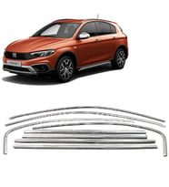 Fiat Egea Cross Cam Çıtası Komple Set Çerçevesi Kromu Nikelajı