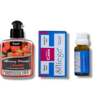 Caas Çilek Aromalı Isıtıcılı Masaj Yağı 100 Ml + Sfliege Kadınlara Özel Damla