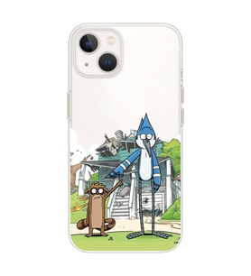 Iphone 14 PLUS Uyumlu Mordecai ve Rigby Tasarımlı Şeffaf Telefon Kılıfı
