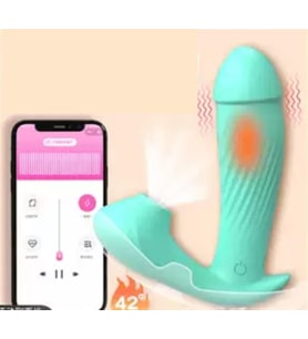 ETSMagaza USB Şarjlı Telefondan Kumandalı Isıtıcılı Klitoris Emme Fonksiyonlu Teknolojik Vibratör