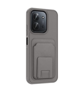 Xiaomi Redmi 15C Kılıf Kartlıklı TPU Zore Bikart Kapak (Gri)