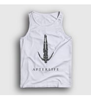 Presmono Unisex Beyaz Logo Müzik Afterlife Atlet 498260tt (Beyaz)