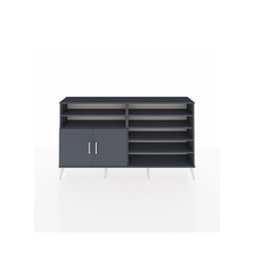 Arges Konsol 7 Raflı 2 Kapaklı 176x30x99 Antrasit-Antrasit