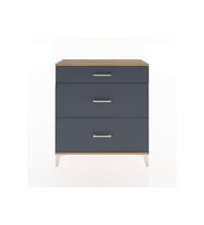Arges Şifonyer 3 Çekmeceli 88x30x96 Çam-Antrasit