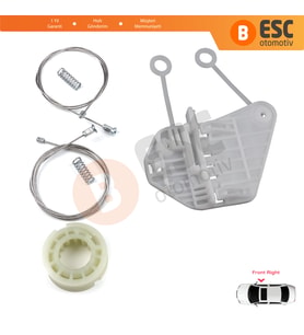 Smart Fortwo MK1 450 1998-2007 Coupe Cabrio Convertible C0002702 İçin Elektrikli Sağ Cam Kriko Seti
