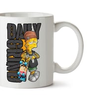 Dahy Grind Baskılı Porselen Kupa Bardak