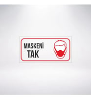Maskeni Tak 20x10 21x28 Arkası Sticker