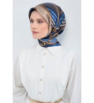 Armine Saf İpek Sura Eşarp-2026 İlkbahar-Yaz- 952100D (Lacivert)