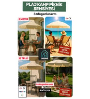 Plaj Şemsiyesi 2 Metre 10 Telli