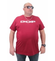 Starbattal Erkek Büyük Beden Sıfır Yaka Tişört DOP 23176 BORDO