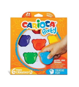 CARIOCA BABY TEDDY ŞEKİLLİ MUM BOYA 6'LI