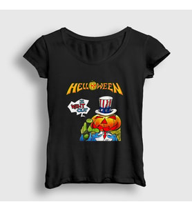 Presmono Kadın Siyah Out Helloween T-Shirt 149392tt