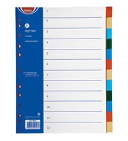 Noki Seperatör 12 Renkli Plastik A4 59126