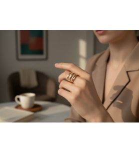 STİL İNCİSİ/XUPING JEWELRY ÇOKLU ZİRKON TAŞLI YÜZÜK