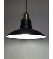 RİOLİGHT RETRO SİYAH İÇİ BEYAZ TEKLİ METAL SARKIT ÇAP: 30CM