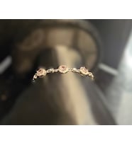 925 Ayar Gümüş, Pembe Taşlı Bileklik