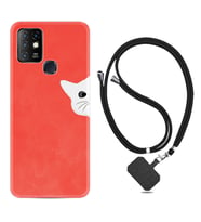 INFINIX Hot 8 9 10 11S Hot 10 Play 10T Kılıf Boyun Askılı Silikon Kedoş 1735