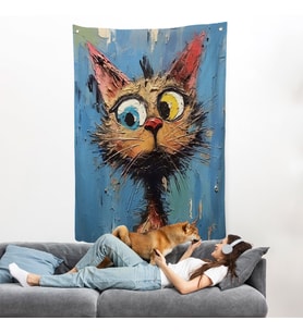 Sevimli Kedi Duvar Örtüsü-7852