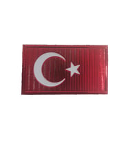 Single Sword Arkası Cırtlı Plastik Bayrak Patch 3X5.5