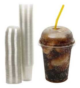 Pet Plastik Limonata Milkshake Bardağı Bombe Kapaklı 350 CC (25 Adet)
