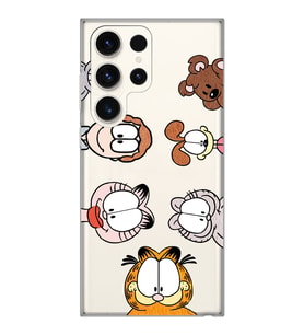 Samsung Galaxy S23 ULTRA Uyumlu Garfield Tasarımlı Şeffaf Telefon Kılıfı