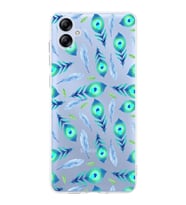 PrintiFy Samsung Galaxy A04e ile Uyumlu Nazar Boncuğu 3 Baskılı Kamera Korumalı Şeffaf Silikon Kılıf