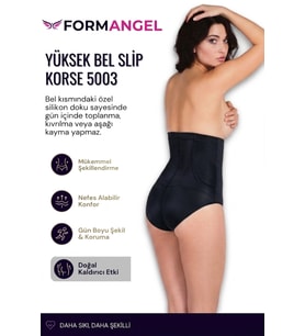 #Korse Dikişsiz Lazer Kesim İz Göstermeten Toparlayıcı Kadın Kaymaz Yüksek Bel Slip Korse - 5 Adet
