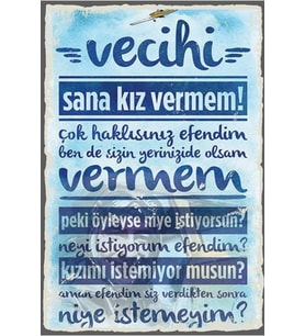 Yazılı Retro Ahşap Poster