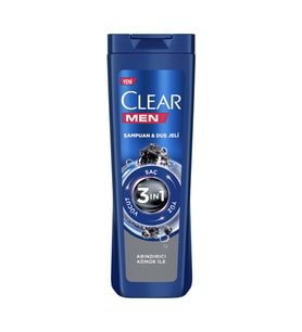 Clear Men Arındırıcı Kömür İle Şampuan Duş Jeli 350 ML