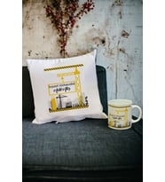 İnşaat Mühendisi Kupa Bardak ve Yastık Set 002 (Beyaz)