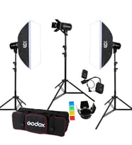 Godox E250 III W/S 3'lü Stüdyo Paraflaş SoftBox Kit (250 Watt)