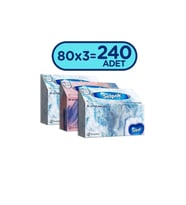 Selpak Kutu El Ve Yüz Havlusu 21x19 Cm Üç Katlı - 80x3 Adet