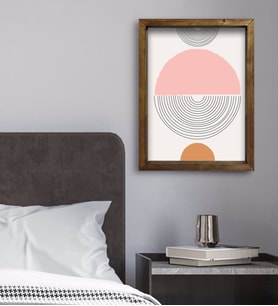 BK Gift Yatak Odası Konseptli Doğal Masif Ahşap Çerçeveli Tablo 45x65cm-53