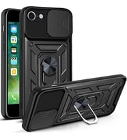 Coverzone iPhone 8 ?le Uyumlu PhoenixShield S�rg�l� Sistem Kamera Korumal? Kapak Tam Koruma Manyetik Vega Kapak Siyah