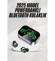 Yeni Nesil Bluetooth Kulaklık Çağrı Cevaplayabilen Dijital Göstergeli Powerbankli