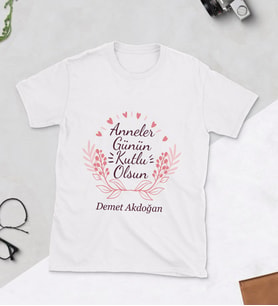 Anneler Günü Çiçekli Baskılı Tshirt (Beyaz)