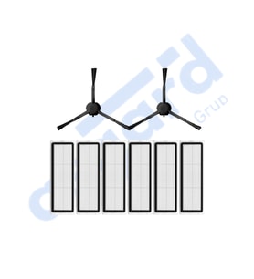 Xiaomi 1C,2C,Mop 2 Uyumlu 2 Yan Fırça 6 Filtre PKT-iasgf0000085