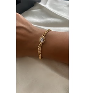 Çelik Altın Kaplama Baget Bileklik (Altın / Dore)